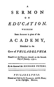 A Sermon On Education: Wherein some account is giv...