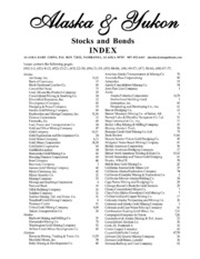 Alaska & Yukon Stocks and Bonds (Index)