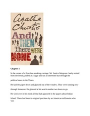 And Then There Were None By Agatha Christie
