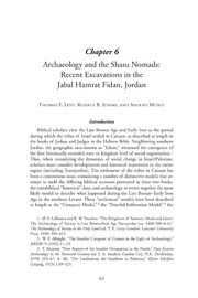Archaeology and the Shasu Nomads: Recent Excavatio...