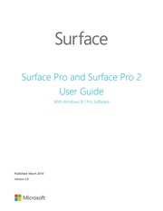 Surface Pro and Surface Pro 2 User Guide With Wind...