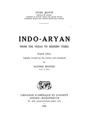 Bloch   Indo Aryan: From the Vedas to Modern Times...
