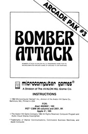 Avalon Hill Game Co 's Bomber Attack manual