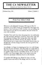 The C4 Newsletter, Christmas 1994