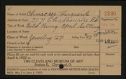 Entry card for Ohnacker, Marguerite for the 1922 May Show.