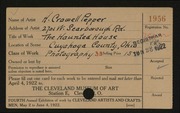 Entry card for Pepper, H. Crowell for the 1922 May Show.