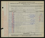 Entry card for Greitzer, Jack J. for the 1931 May Show.