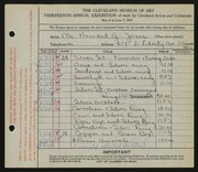 Entry card for Jones, Howard G. for the 1931 May Show.