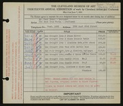 Entry card for Rose Iron Works, Inc., and Feher, Paul; Stanley-Brown, R. (Rudolph); Garfield, Stanley-Brown, Harris, and Robinson  for the 1931 May Show.