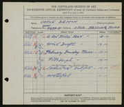 Entry card for Semon, Carle Edwin for the 1932 May Show.