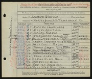 Entry card for Winter, H. Edward for the 1933 May Show.