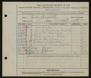 Entry card for Campbell, Charles M. for the 1935 May Show.