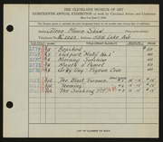 Entry card for Shaw, Glenn M. for the 1936 May Show.