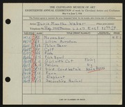 Entry card for Weber, Doris Martha, and Ayars, Alice A. for the 1936 May Show.