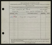 Entry card for Paul, Louis W. for the 1937 May Show.