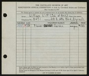 Entry card for Witt, William, and Cleveland School of Architecture for the 1937 May Show.