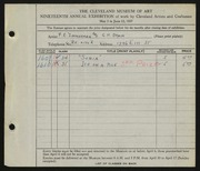 Entry card for Zimmerman, F. E., and Damm, Carl H. for the 1937 May Show.