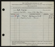 Entry card for Graziani, Sante for the 1938 May Show.