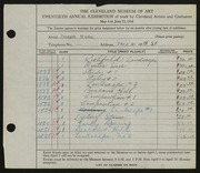 Entry card for Nyme, Joseph S. for the 1938 May Show.