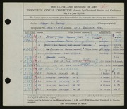 Entry card for Safford, Harriet E. for the 1938 May Show.