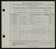 Entry card for Williamson, Mrs. George S. for the 1939 May Show.