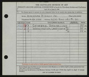 Entry card for West, Brennan B., Jr. for the 1940 May Show.