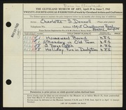 Entry card for Donnell, Charlotte S. for the 1942 May Show.
