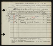 Entry card for Dobrotka, Edward W. for the 1944 May Show.