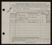 Entry card for Teyral, John for the 1945 May Show.