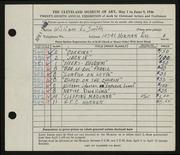 Entry card for Smith, William E. for the 1946 May Show.