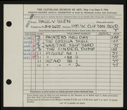 Entry card for Ulen, Paul V. for the 1946 May Show.