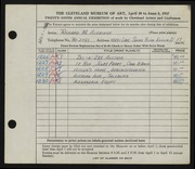 Entry card for Aldridge, Richard M. for the 1947 May Show.