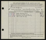 Entry card for McGrath, Lee for the 1947 May Show.