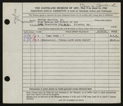 Entry card for Beattie, George for the 1948 May Show.