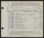 Entry card for Gieser, Henry G. for the 1948 May Show.