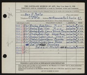 Entry card for Martin, Nina B. for the 1948 May Show.