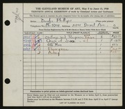 Entry card for Phillips, Douglas for the 1948 May Show.