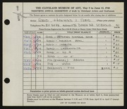 Entry card for Reid, Howard for the 1948 May Show.