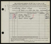 Entry card for Shaw, Glenn M. for the 1948 May Show.