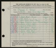Entry card for Giorgi, Clement C. for the 1949 May Show.