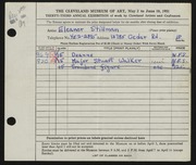 Entry card for Stillman, Eleanor for the 1951 May Show.