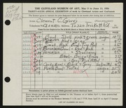 Entry card for Giorgi, Clement C. for the 1954 May Show.