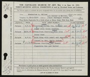 Entry card for Miller, Frederick Anson for the 1955 May Show.