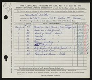 Entry card for Natko, Michael for the 1955 May Show.