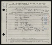 Entry card for Brown, Jack W. for the 1956 May Show.