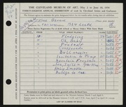 Entry card for Gerard, Fred S. for the 1956 May Show.