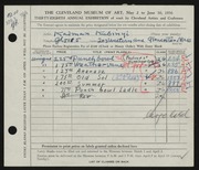 Entry card for Kubinyi, Kalman, and Bettinger Corp. for the 1956 May Show.