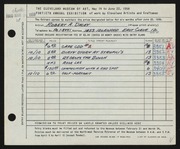 Entry card for Dacey, Robert A. for the 1958 May Show.