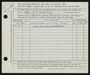 Entry card for Hoffman, Mrs. H. T. for the 1958 May Show.