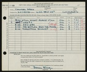 Entry card for Bang, Thomas for the 1959 May Show.